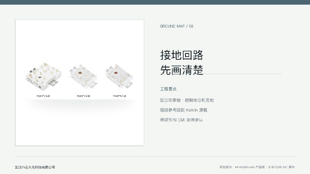碳化硅模块接地回路与高频回流路径示意图